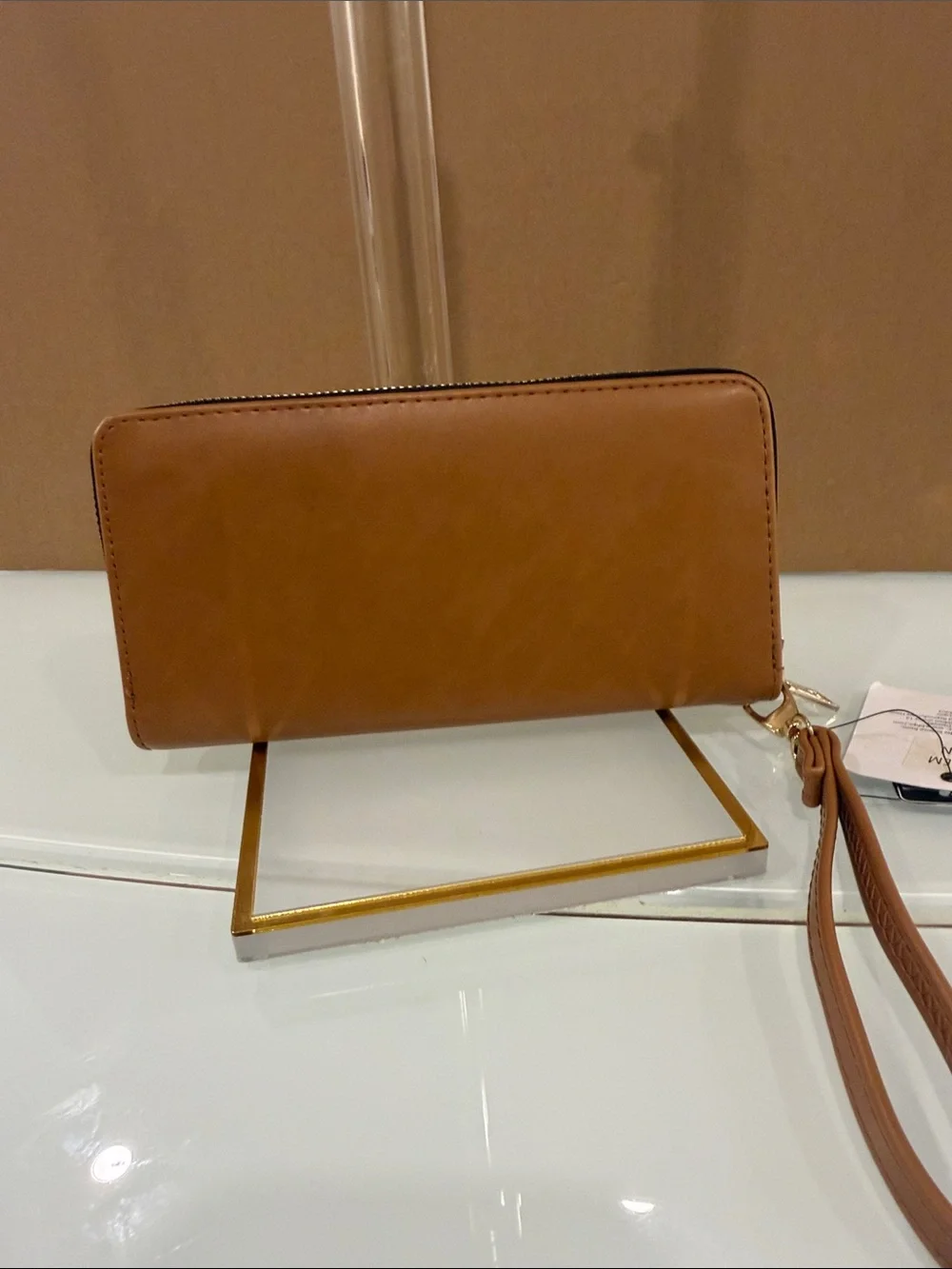 Beverly Hills Polo Club Brown Zip-Around Men's Wallet with Wrist Strap